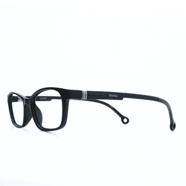 Black Rectangle Full Rim TR90 Kids Eye Frame - Image 3