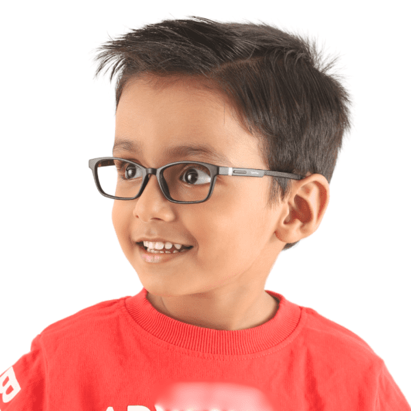 Black Rectangle Full Rim TR90 Kids Eye Frame - Image 6