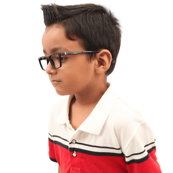 Black Square Full Rim TR90 Kids Eye Frame - Image 5