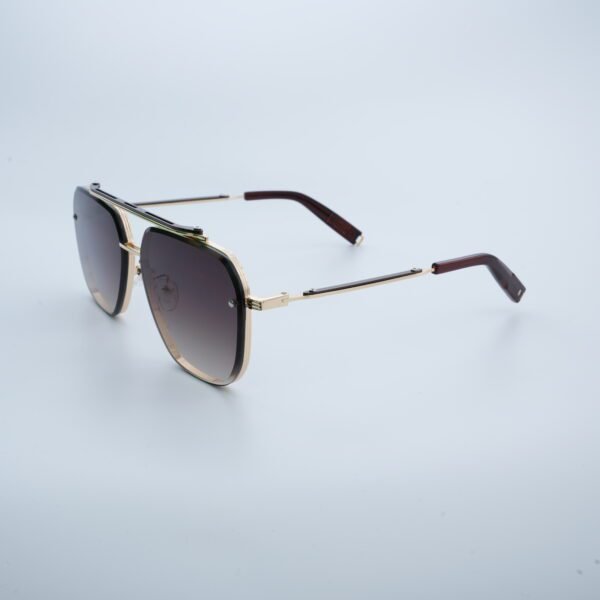 Black Aviator Full Rim Metal Unisex Sunglasses - Image 4