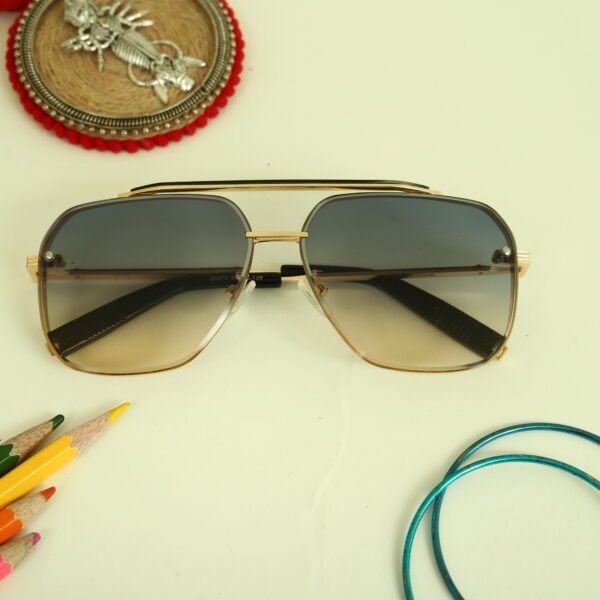 Black Aviator Full Rim Metal Unisex Sunglasses