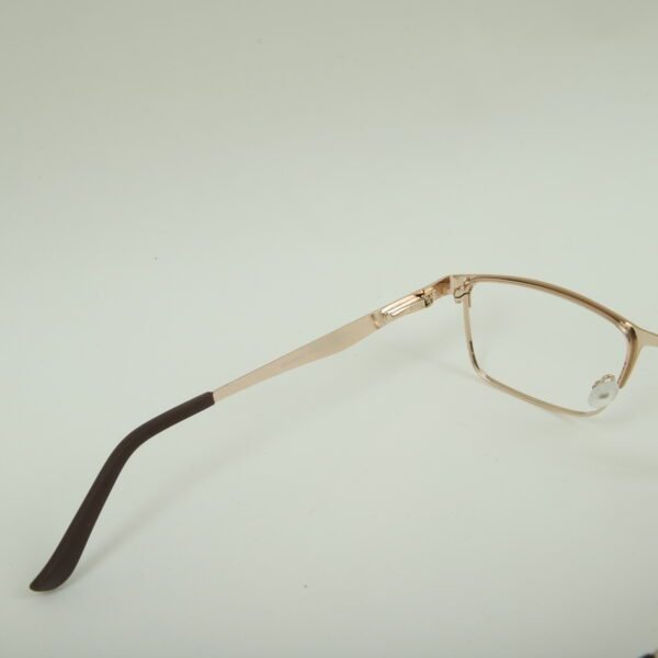 Golden Rectangle Full Rim Metal Unisex Eye Frame - Image 5