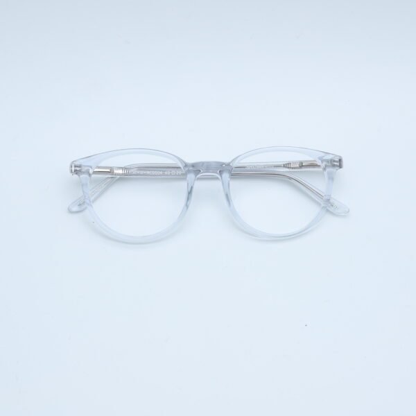 Crystal Round Full Rim Acetate Unisex Eye Frame - Image 4